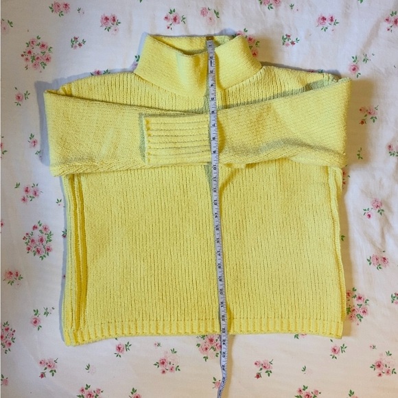 Philosophy Yellow Mockneck Knit Chunky Sweater size XS - Picture 5 of 6